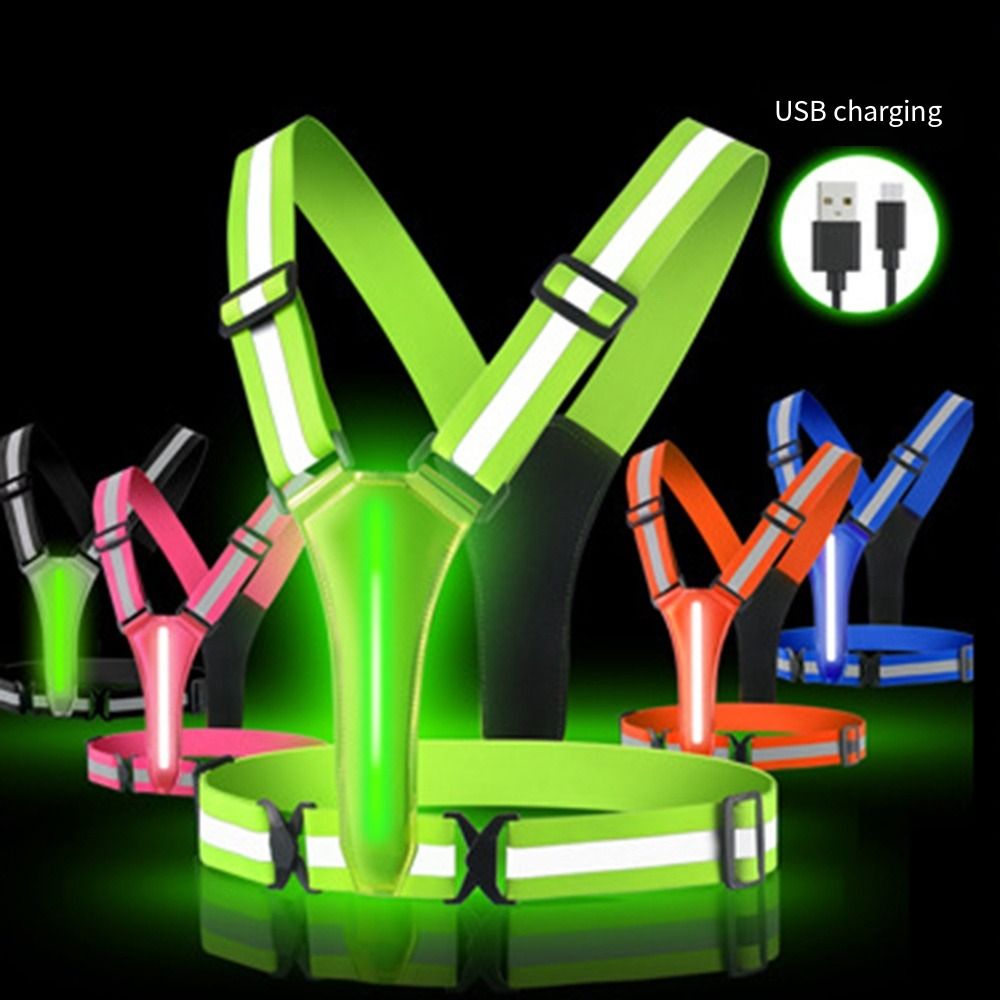Running Visibility Gear - USB Oplaadbaar LED Reflecterend Vest Hoge