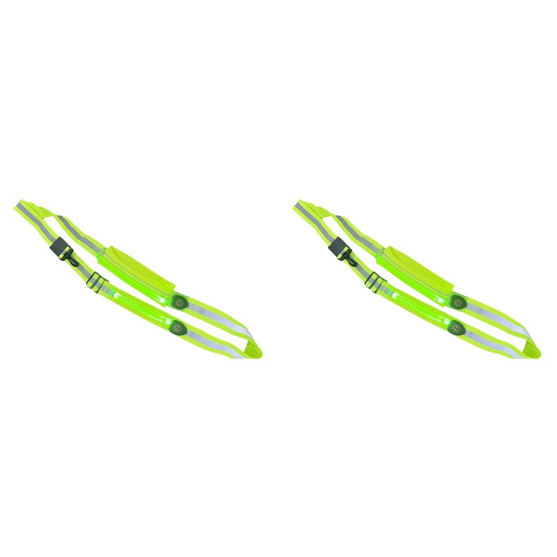 Running Visibility Gear - BTLIFE-2X LED reflecterende riem met telefoonhouder,