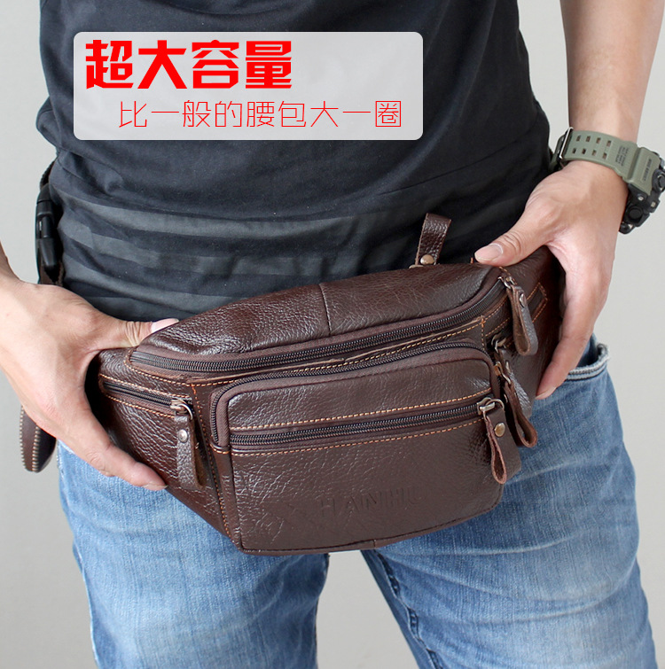 Running Belt - Echt rundleer Heuptas Heren Grappig pakket