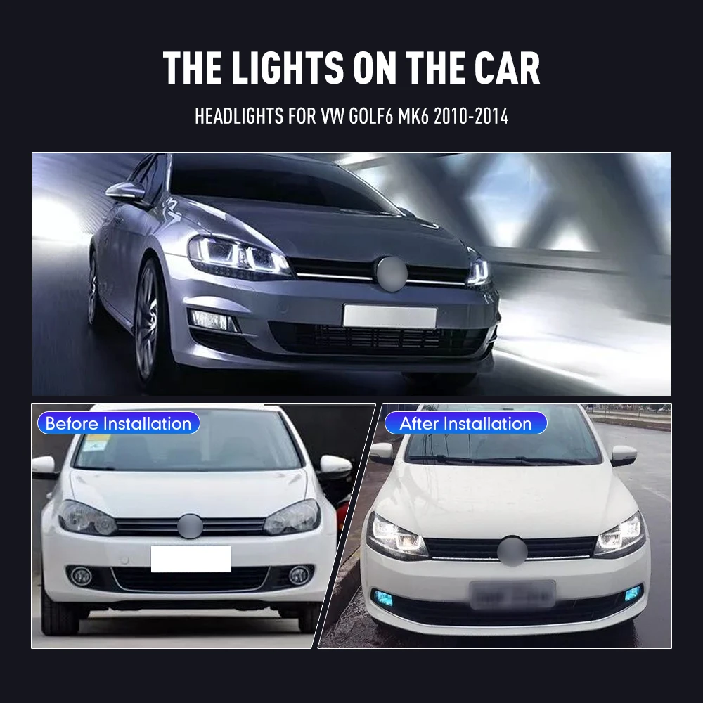 Running Headlamp - 2 Stuks Auto Styling Head Lamp