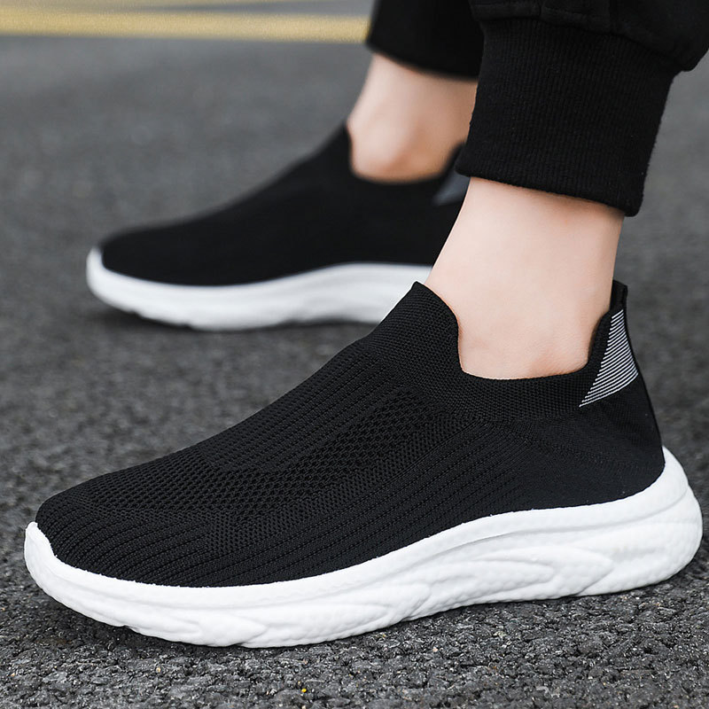 Running Shoes Men - Grote herenschoenen, platform, casual, één-pedaal, elastisch