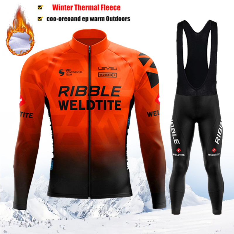 Race Bib - RIBBLE Winter Fietsjersey Set Heren Thermische