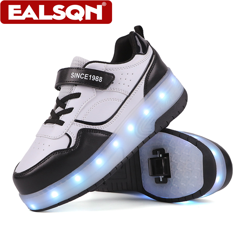 Running Shoes Men - Nieuwe kinder LED lichtgevende rolschaatsen met