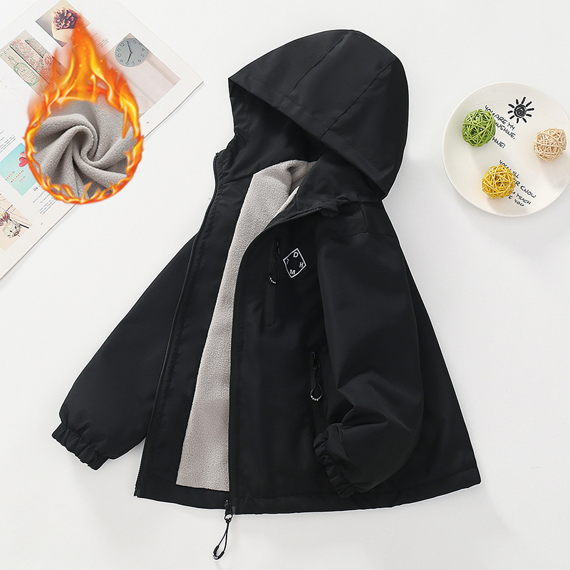 Running Gear Kids - Herfst-winter jongensjas, dikke fleece, winddicht, warme