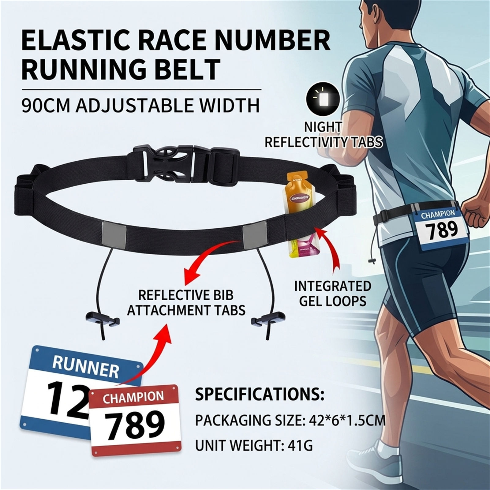 Reflecterende raceband met opb - Race Bib recensie en prijs