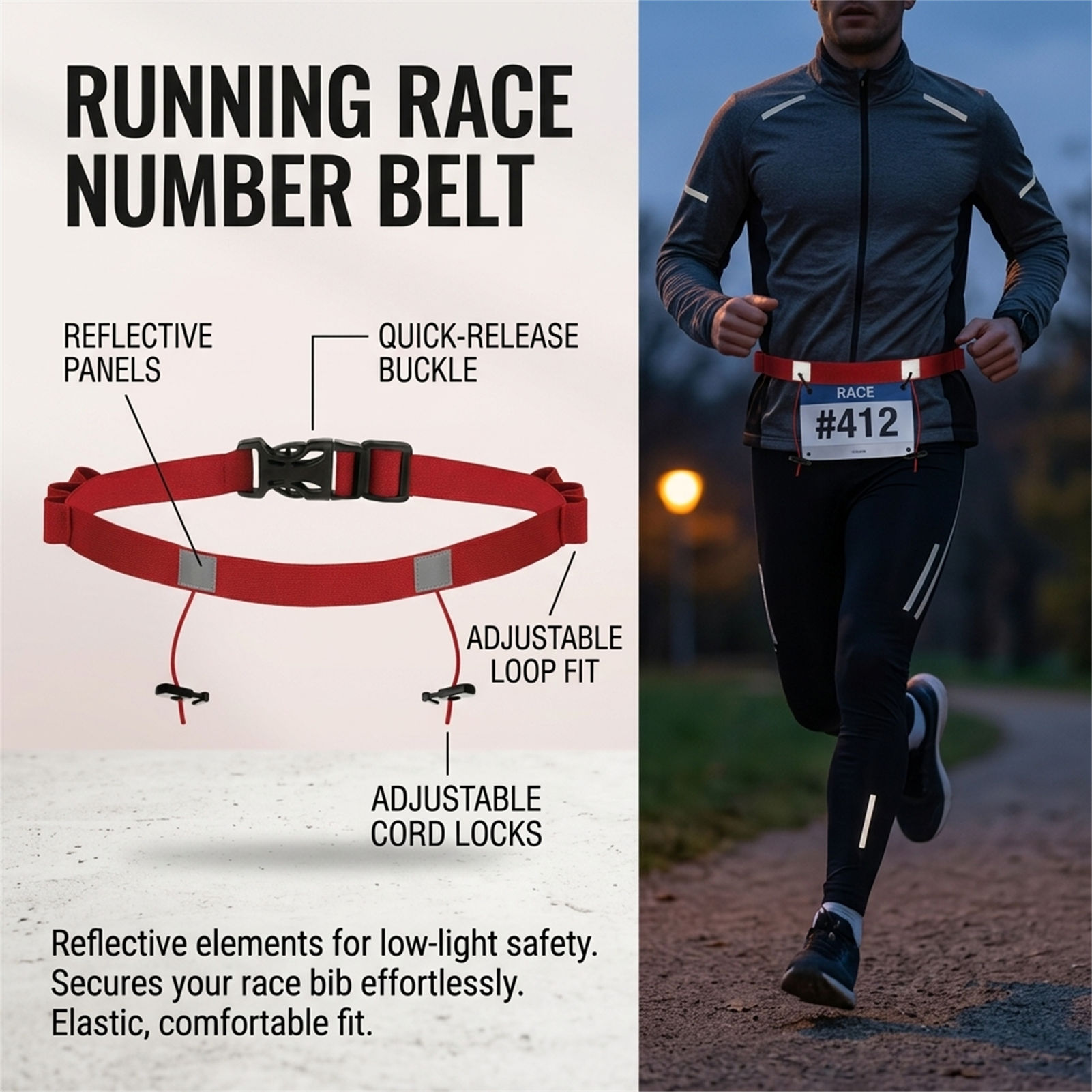 Reflecterende raceband met opb - Race Bib recensie en prijs