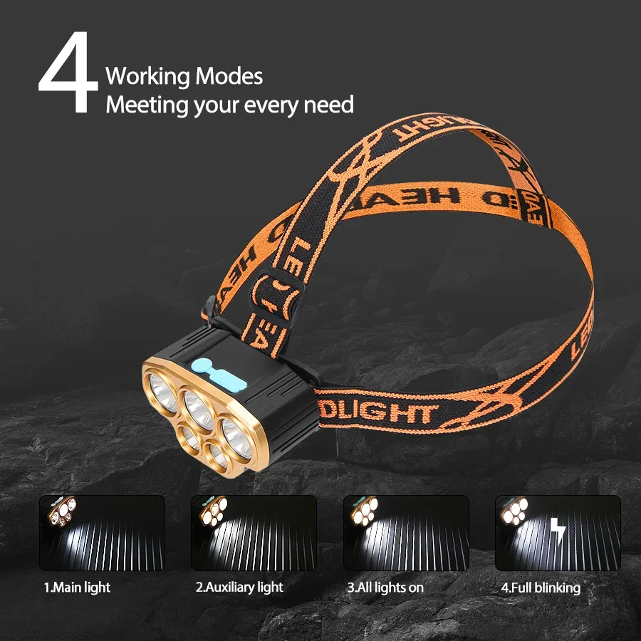 Oplaadbare 5 LED-koplamp Ultra - Running Headlamp recensie en prijs