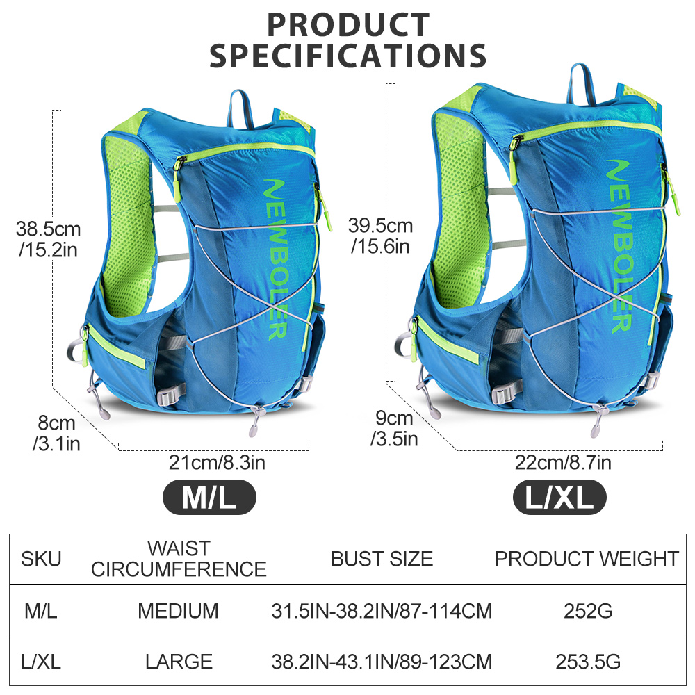 NEWBOLER Hardloopvest met hydr - Hydration Vest recensie en prijs