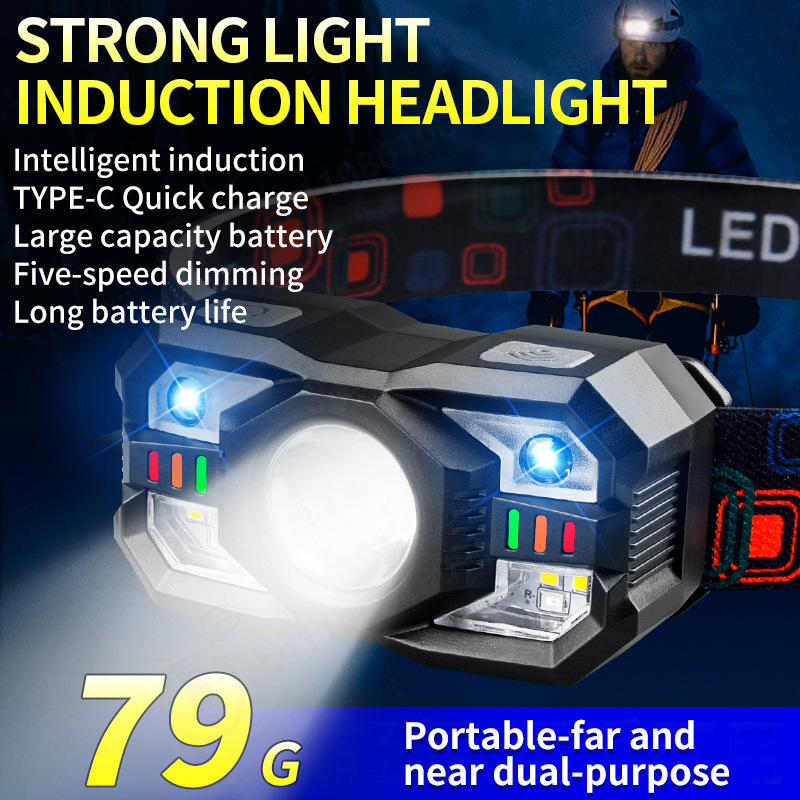 LED-inductiekoplamp, USB-oplaa - Running Headlamp recensie en prijs
