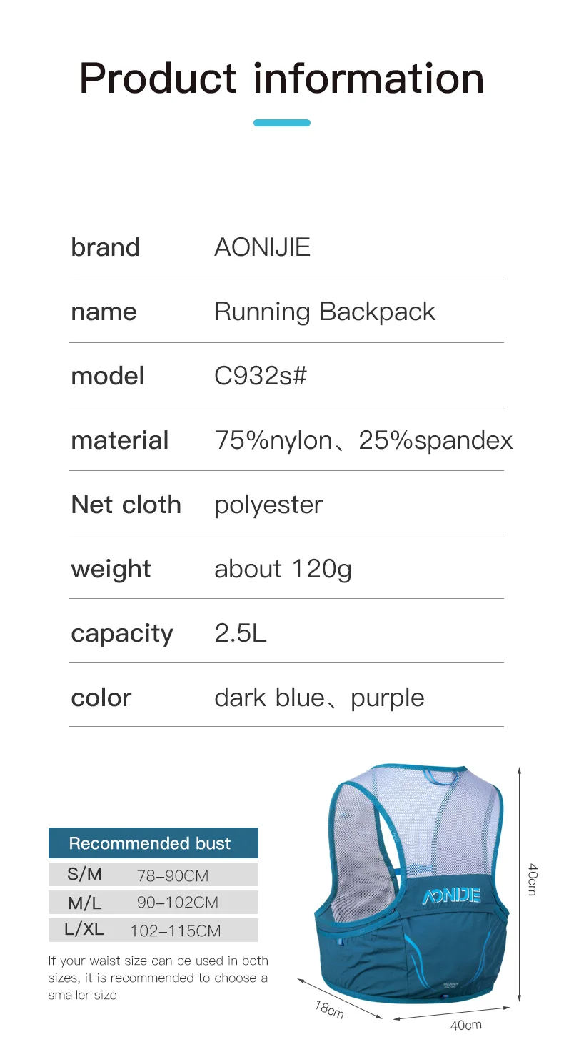 AONIJIE C932S 2.5L Draagbare D - Hydration Vest recensie en prijs
